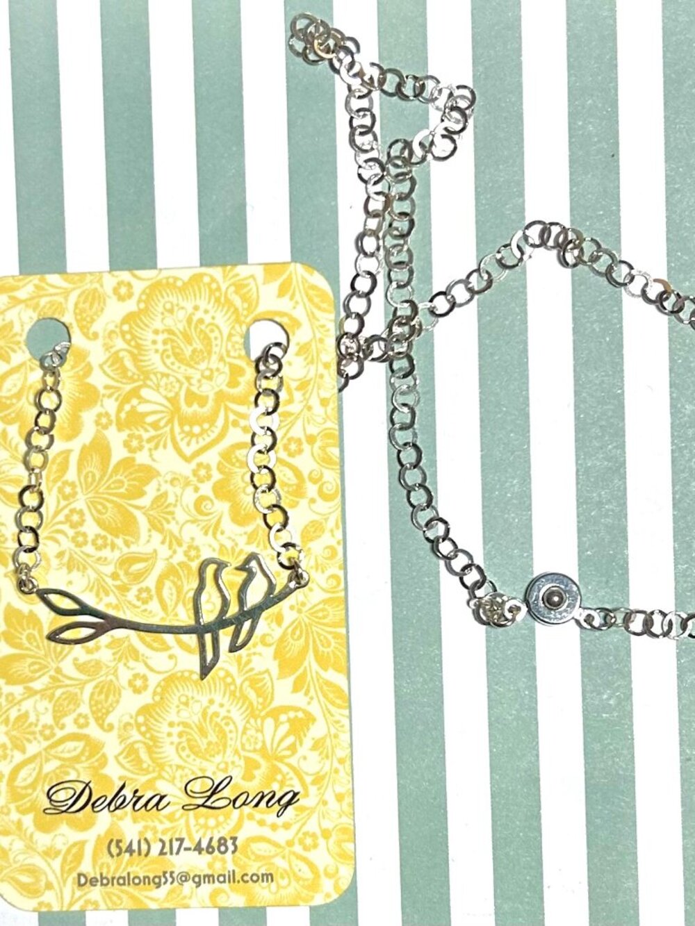 925 2 Birds on Twig Necklace